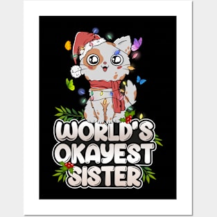 World's Okayest Sister Shirt Family Posters and Art